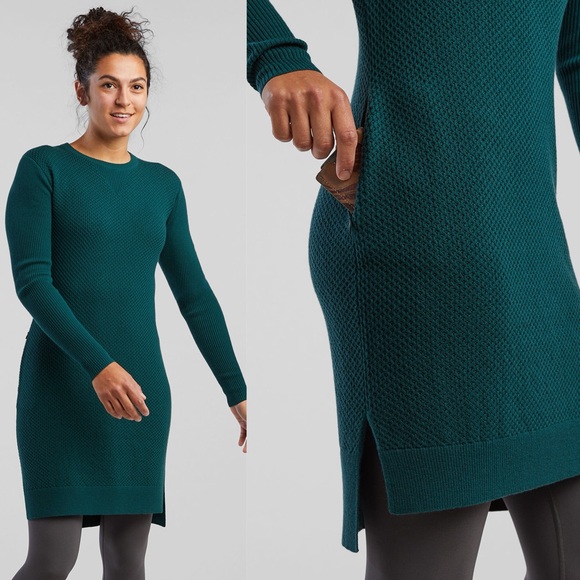 Title Nine Woolicious Waffle Sweater Dress Merino Wool Outdoor Gorpcore - Picture 5 of 11